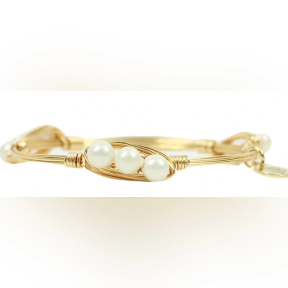 3 Pearl Bangle - Picture 1 of 1